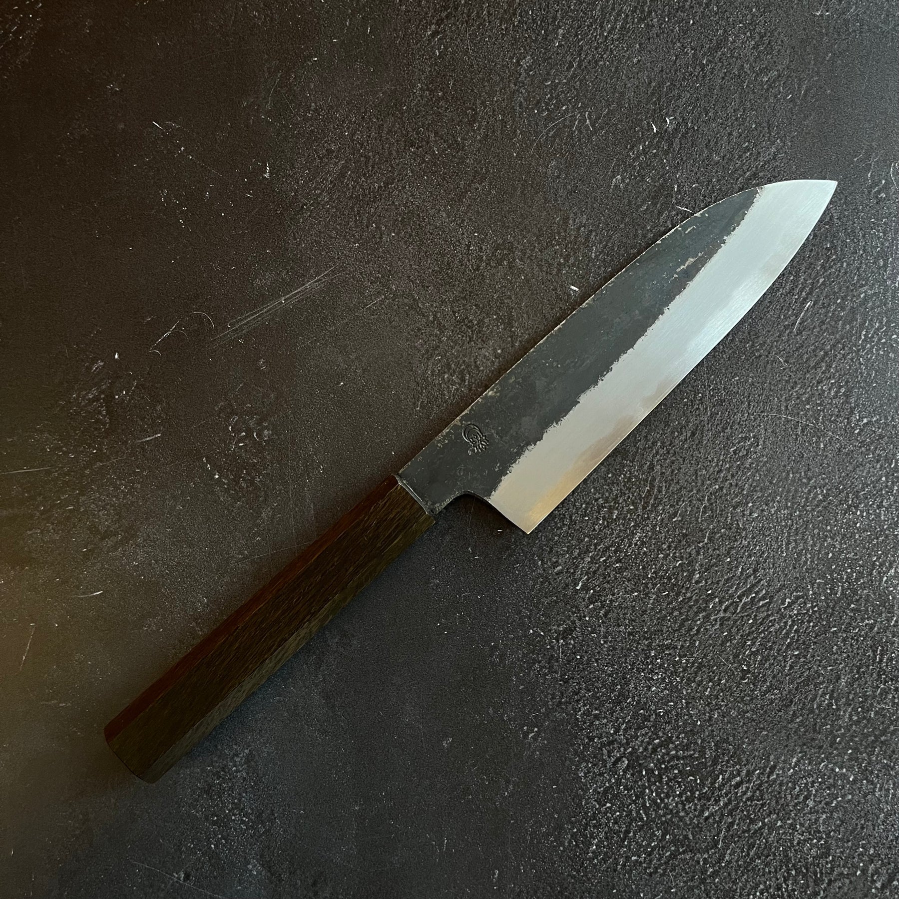 Sakai Kikumori Kikuzuki Kuro Santoku 180mm