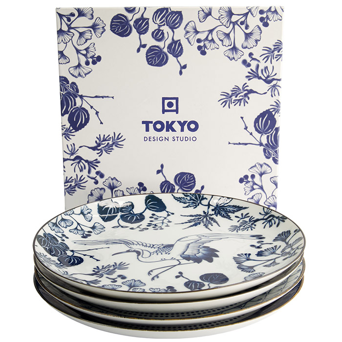 TDS Plate Set 4 pcs Flora Japonica