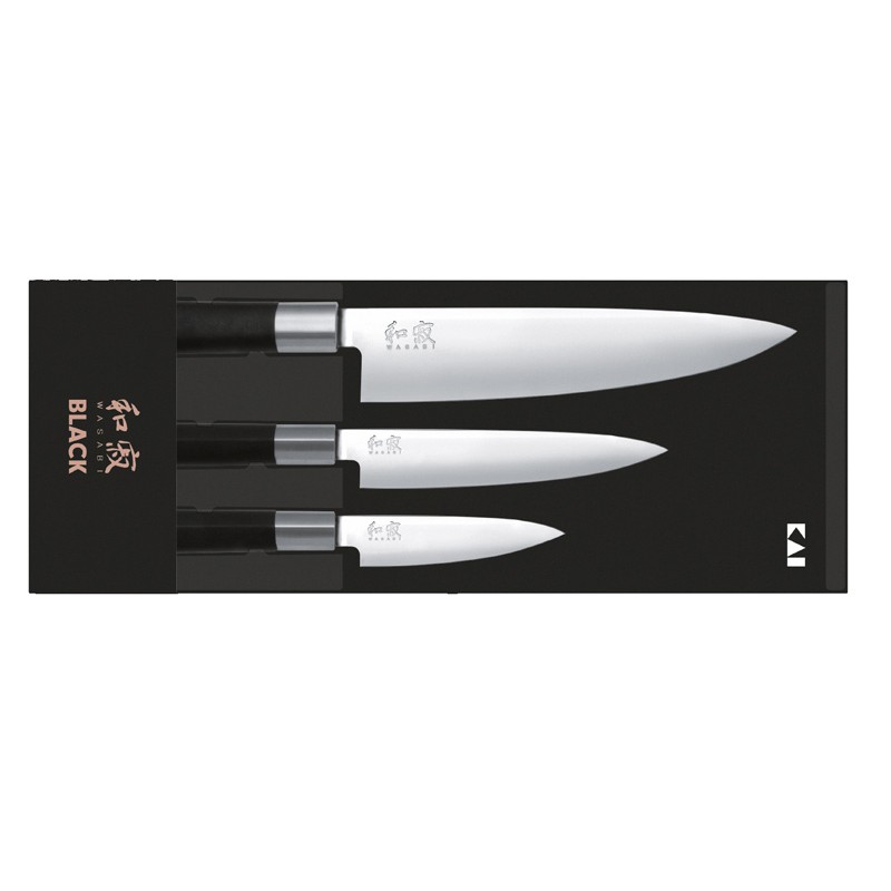 Set of 3 knives WASABI BLACK